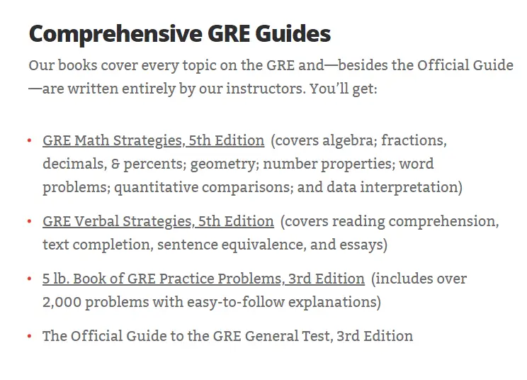 Comprehensive GRE Guides